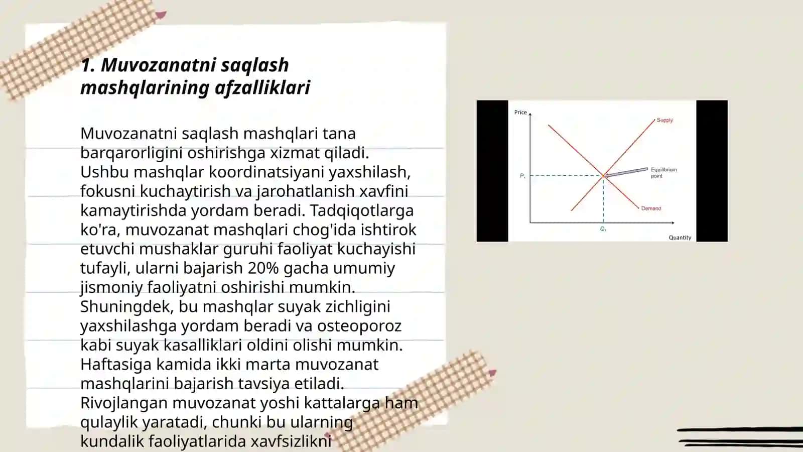 Muvozanatni saqlash mashqlari 3