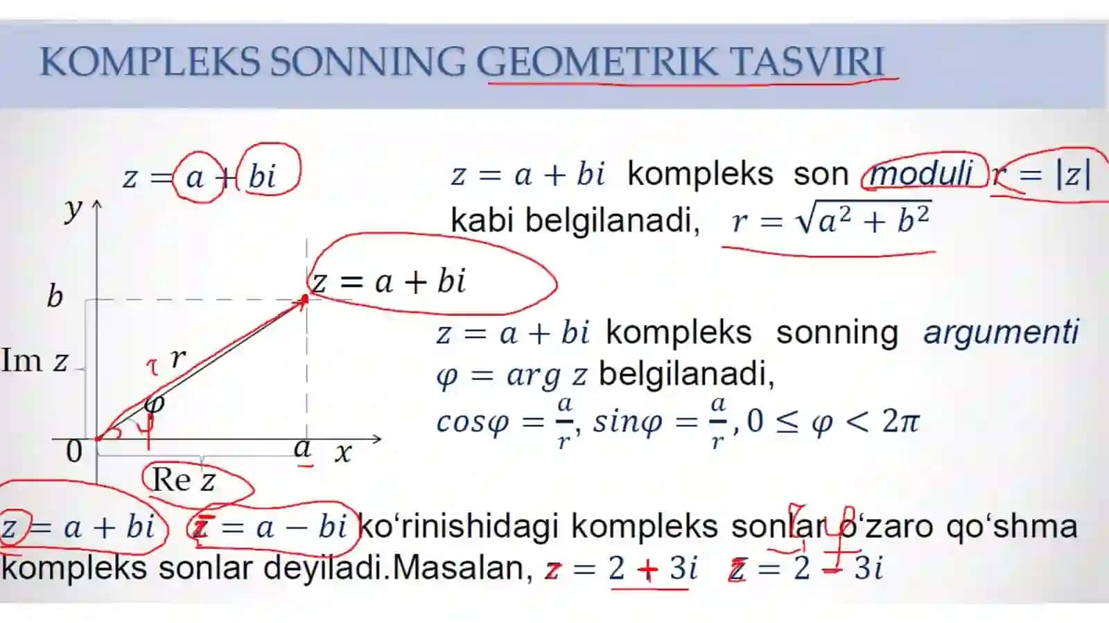 Kompleks sonlar va ular ustida amallar 3