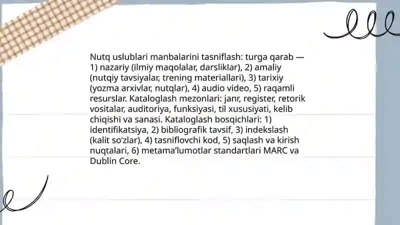 Nutq uslublariga oid manbalar bilan ishlash 3