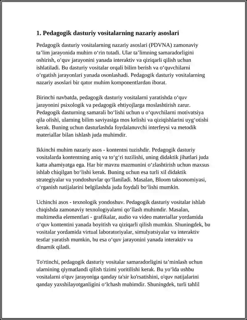 PEDAGOGIK DASTURIY VOSITALARNI LOYIHALASH 3
