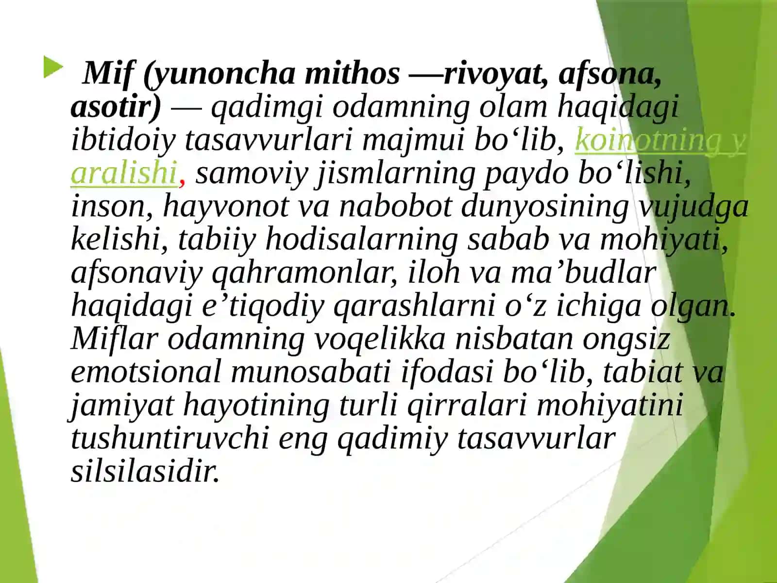Mif va badiiy ijod 3