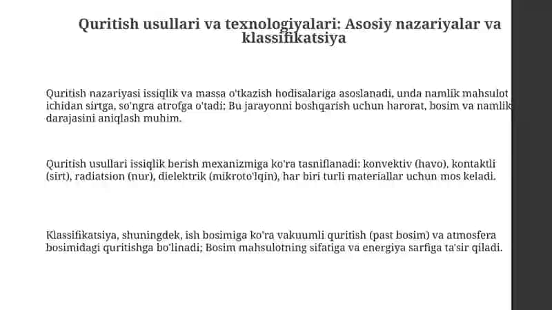 Quritish usullari va texnologiyalari 3