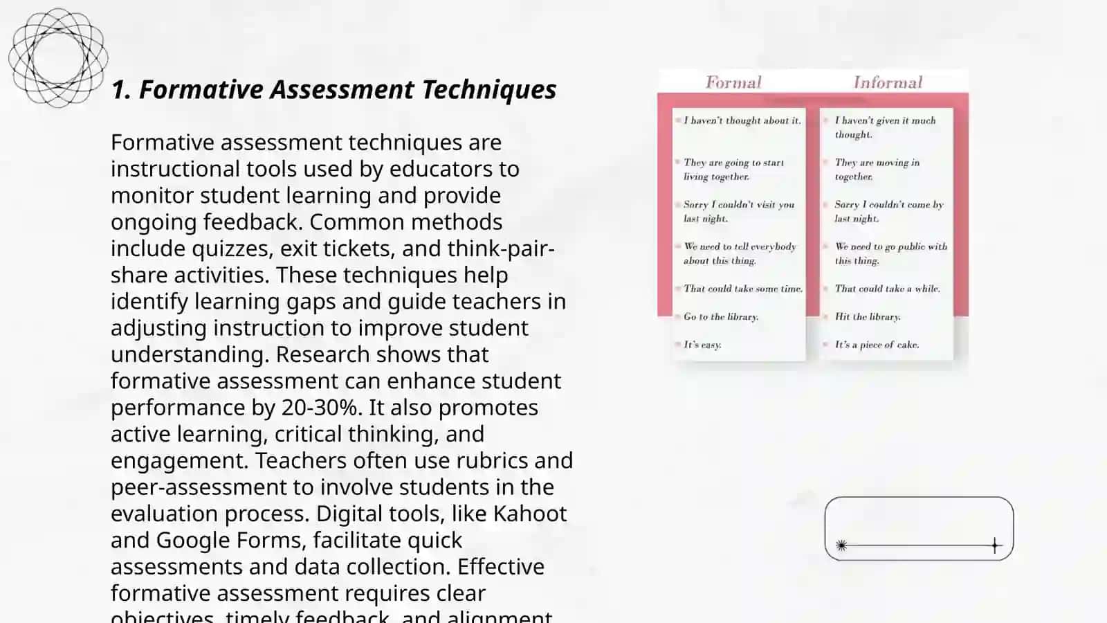 Informal and formal assessment 3