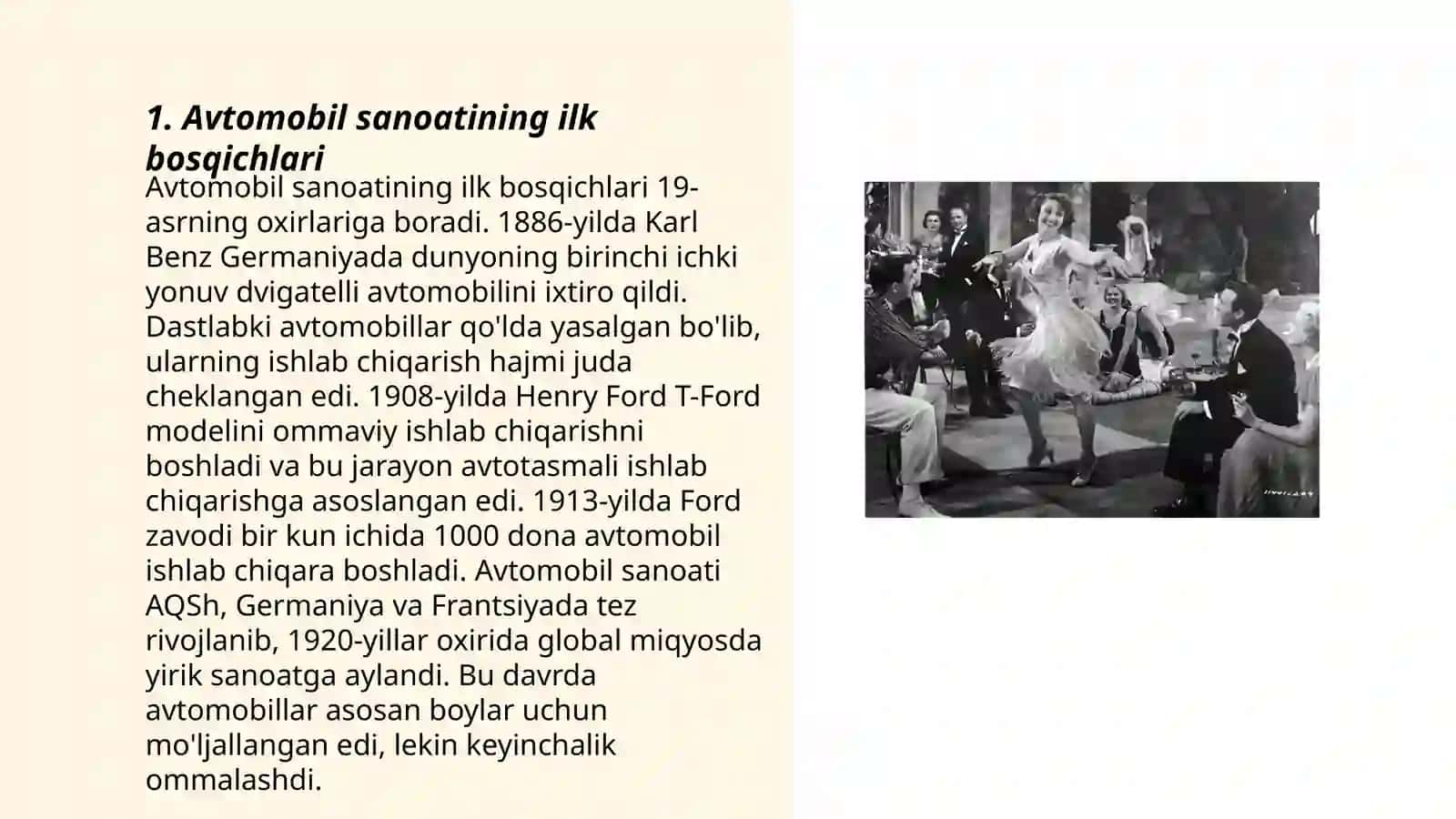 Avtomobil sanoati rivojlanish tarixi 3