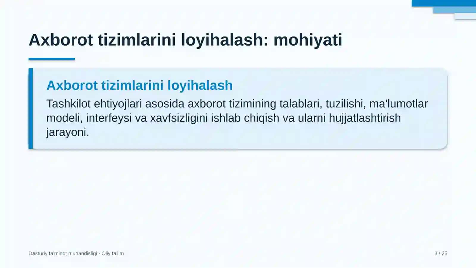 Buyurtmaxonalarda axborot tizimlarini loyihalash 3