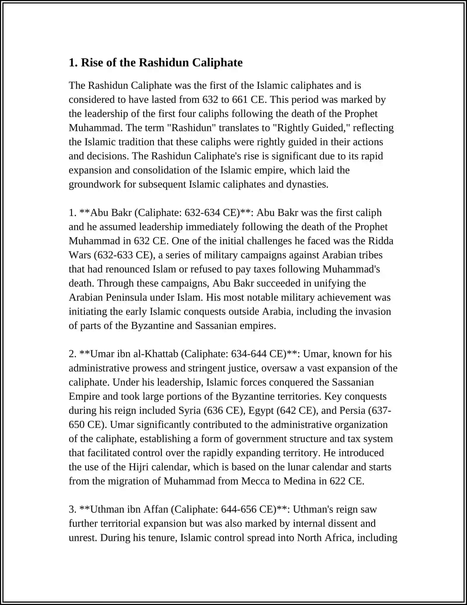 ARAB CALIPHATE 3