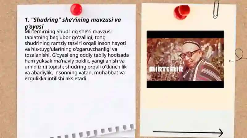 Mirtemirning "shudring" she'ri 3