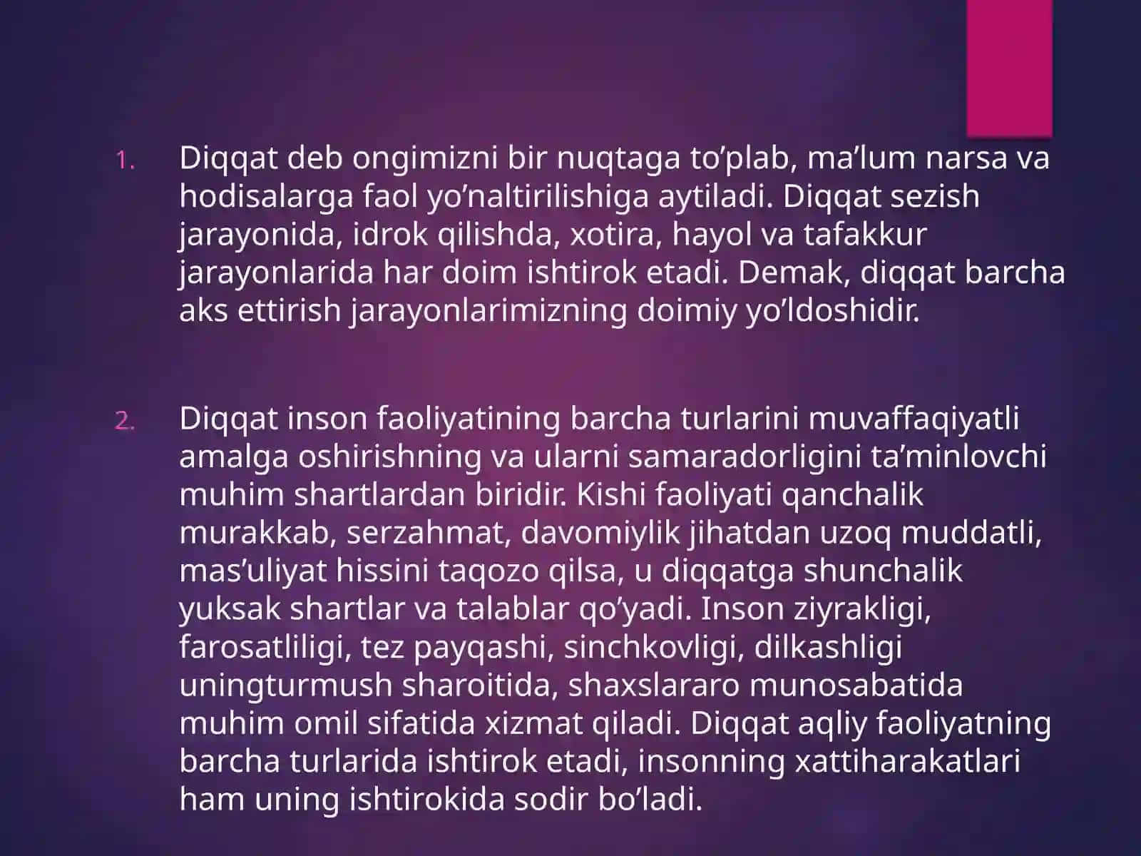 Diqqat haqidat ushuncha 3