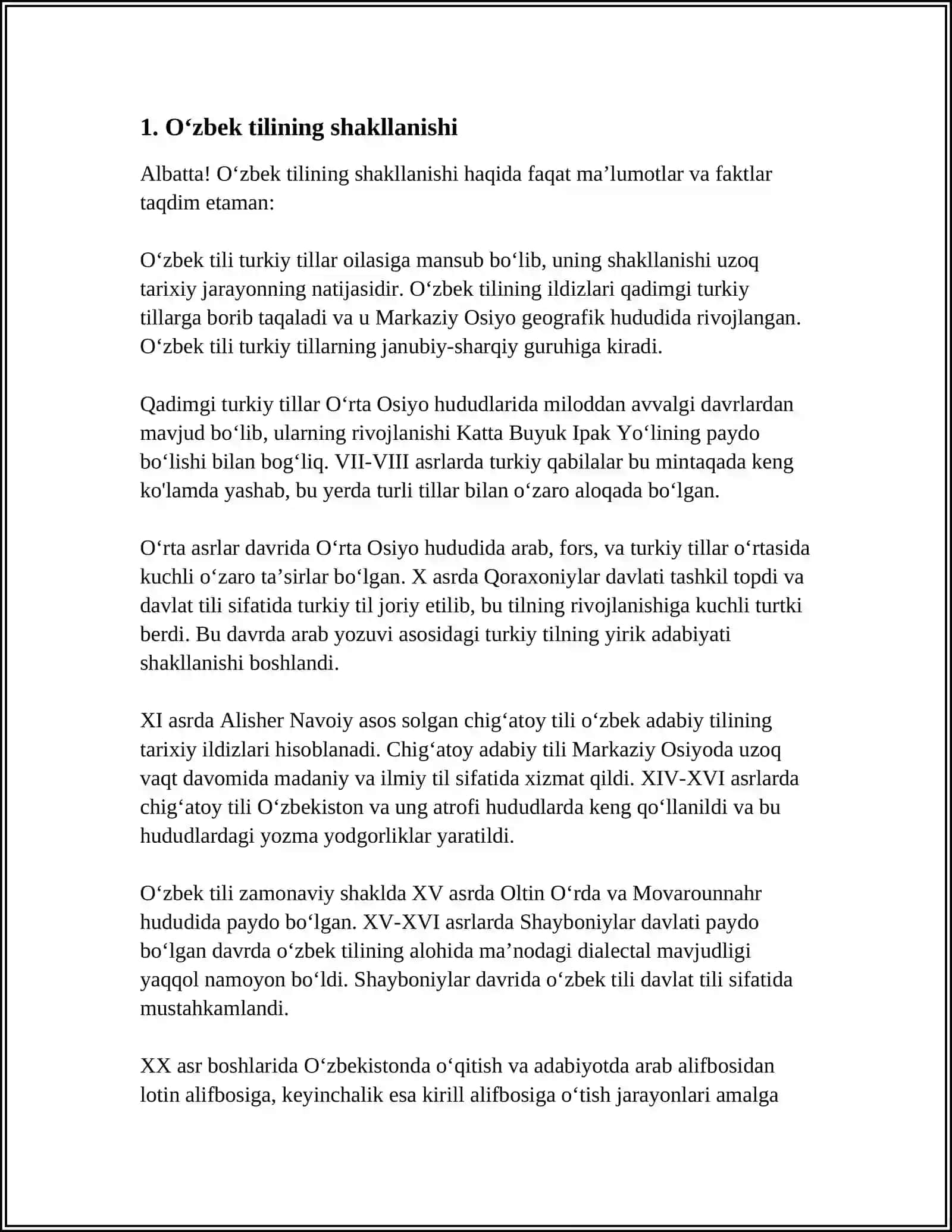 O‘zbek tili va yozuvi tarixi 3