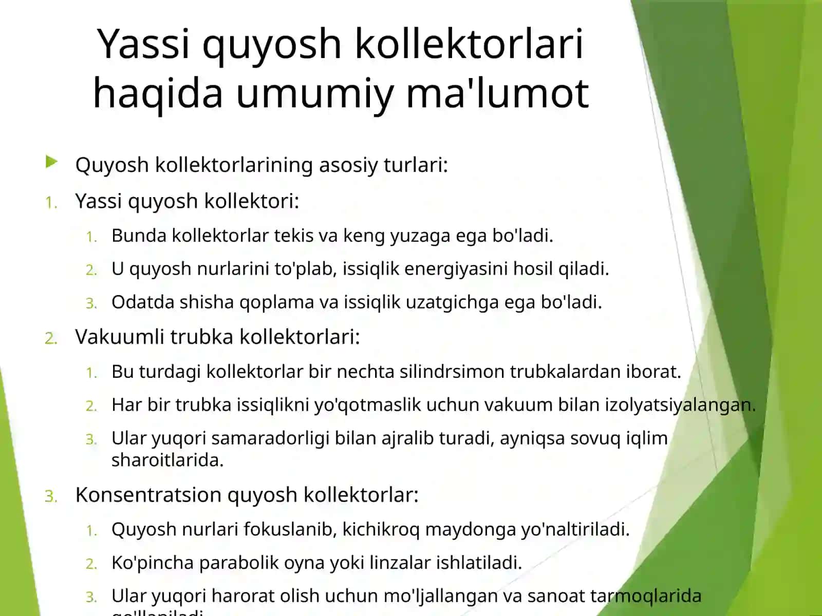 YASSI QUYOSH KOLLEKTORLARI 3