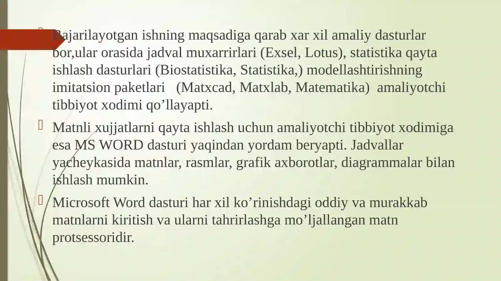 Ma'ruza №2. Mantliaxborotlarni qayta ishlash texnologiyasi 3