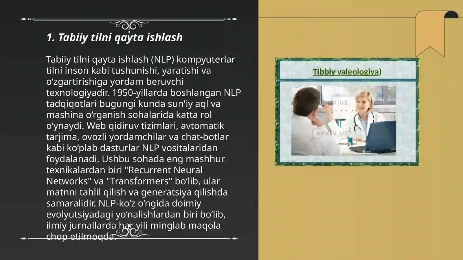 Kompyuter lingvistikasining yo'nalishlari 3