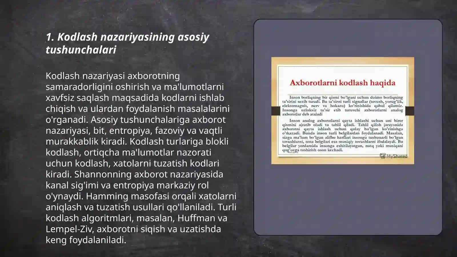 Kodlash nazariyasi 3