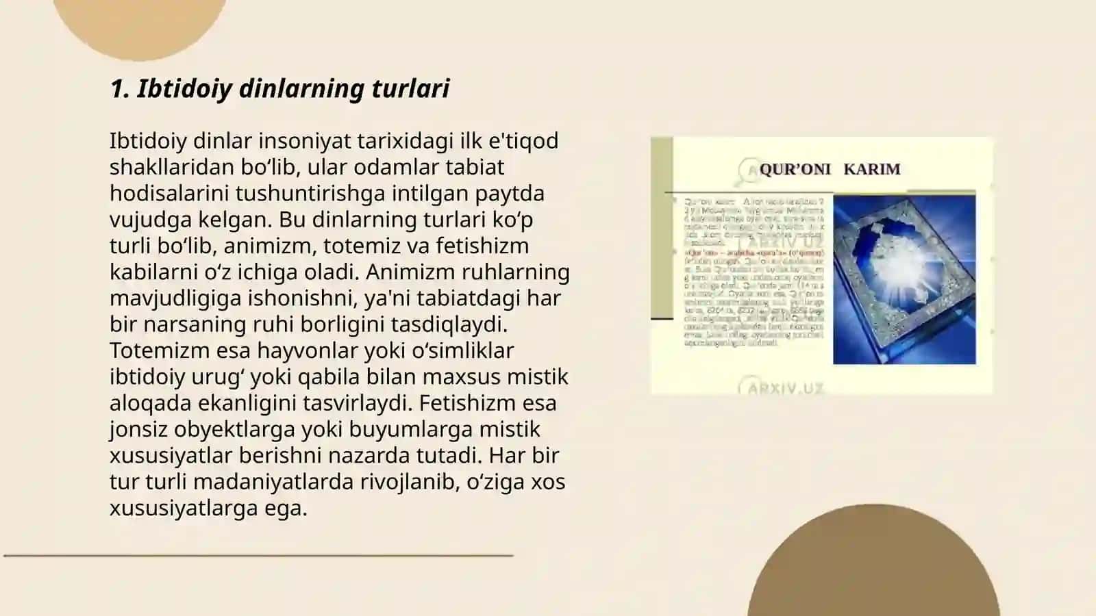 Dinlarning turlari 3