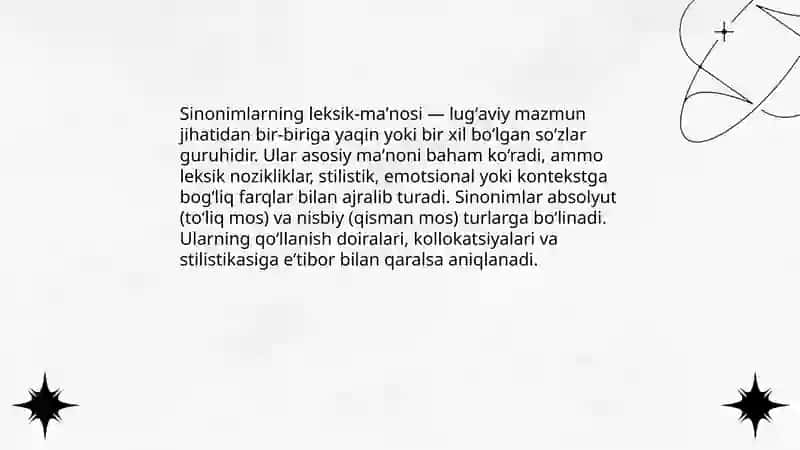 Leksik sinonimlar 3