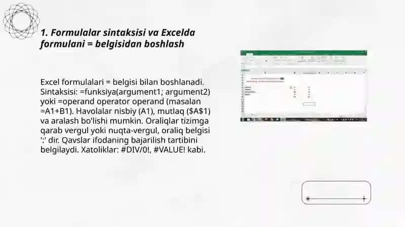 MS Excel dasturida Formulalar va funksiyalar 3