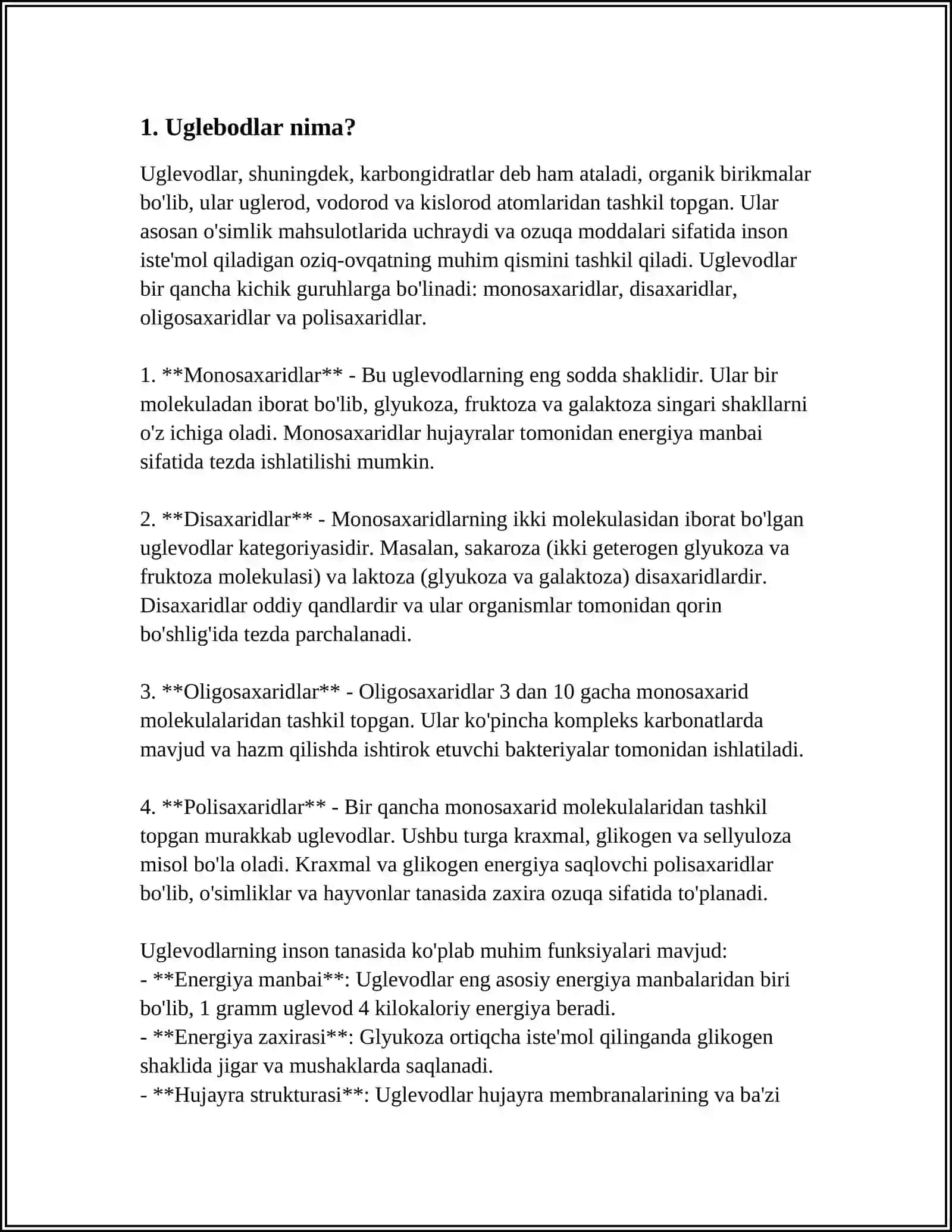 UGLEVODLAR 3