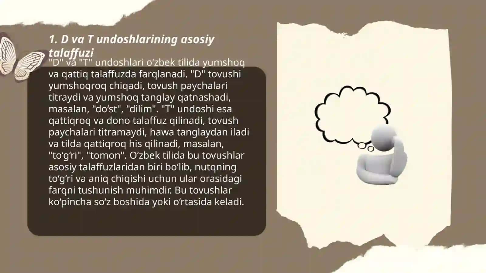 D va T undoshlarining talaffuzi va imlosi 3