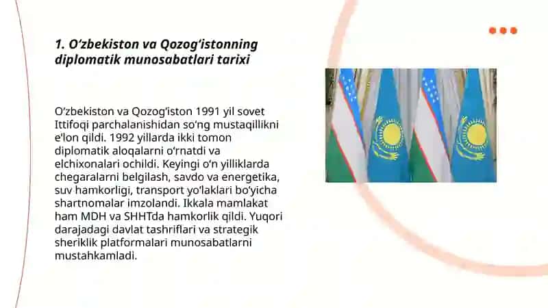 Oʻzbekiston va Qozogʻiston munosabatlari 3