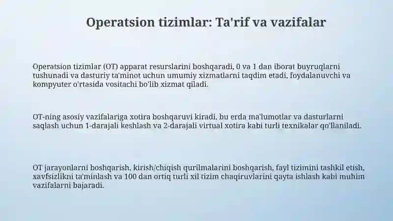 Operatsion Tizimlar 3