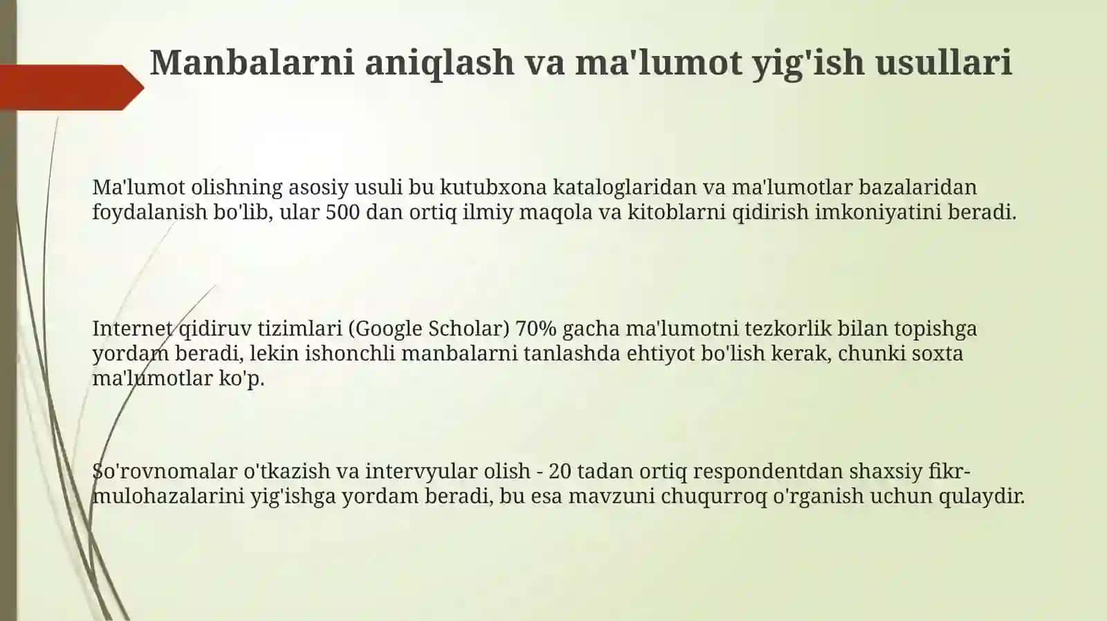 Bayon uchun material toʻplash 3