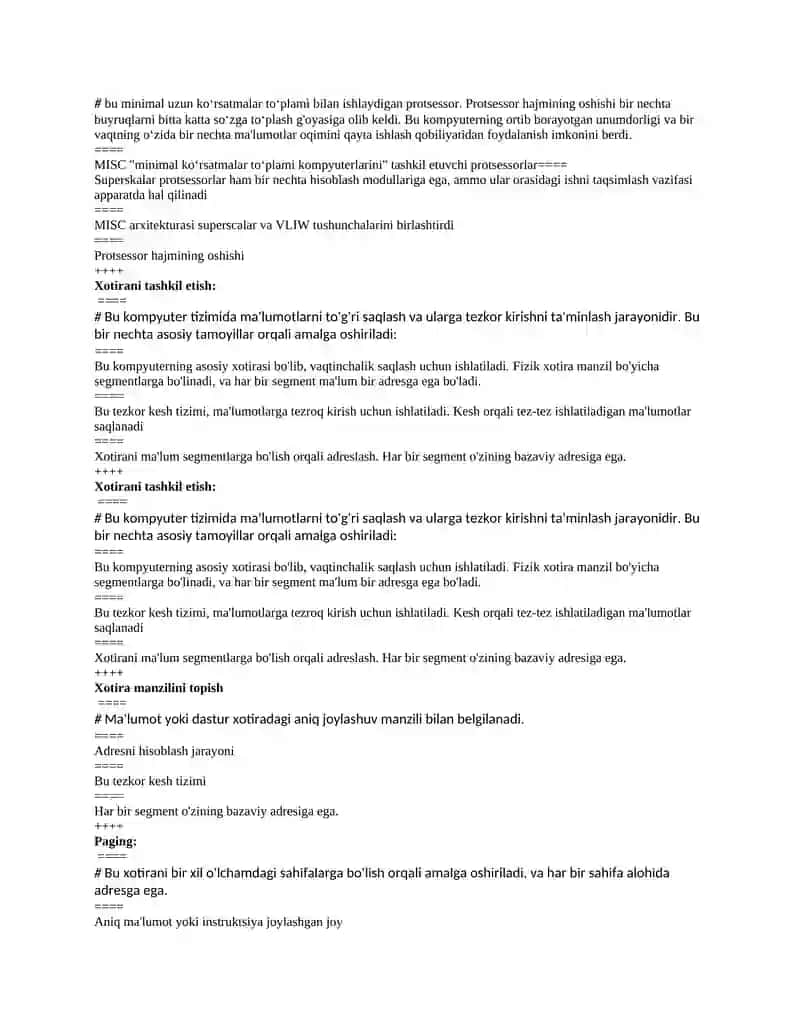 Test savollari 3