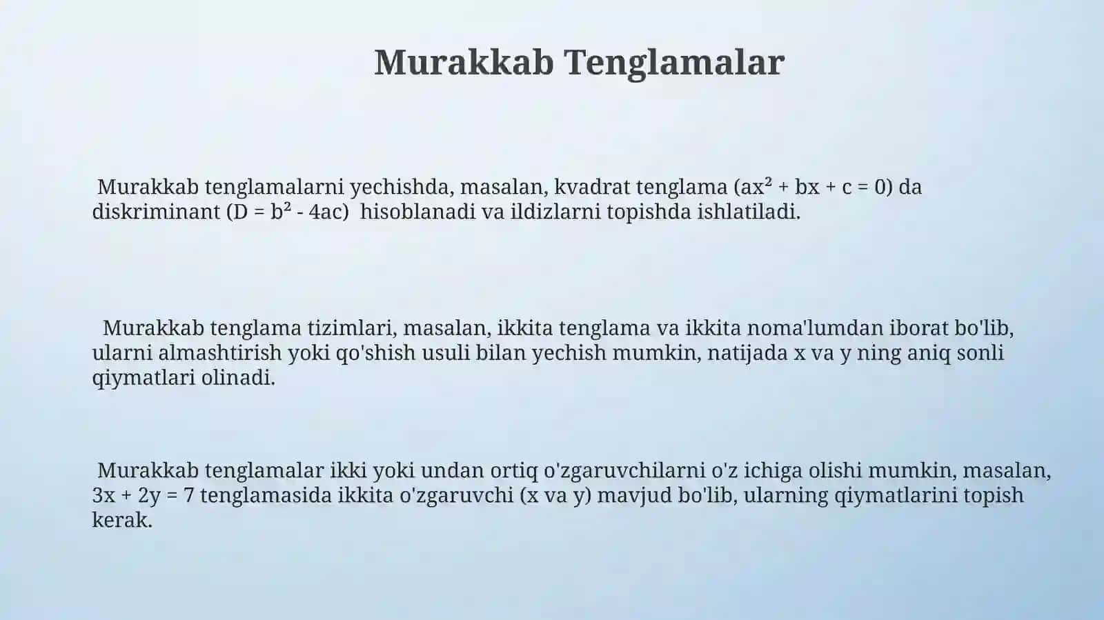 Algebraiktengliklarvaformulalar 3