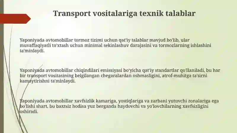 Yaponiyada Avtomobillar Tormoz Tizimi 3