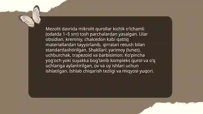 Mezolit mikrolit qurollar 3