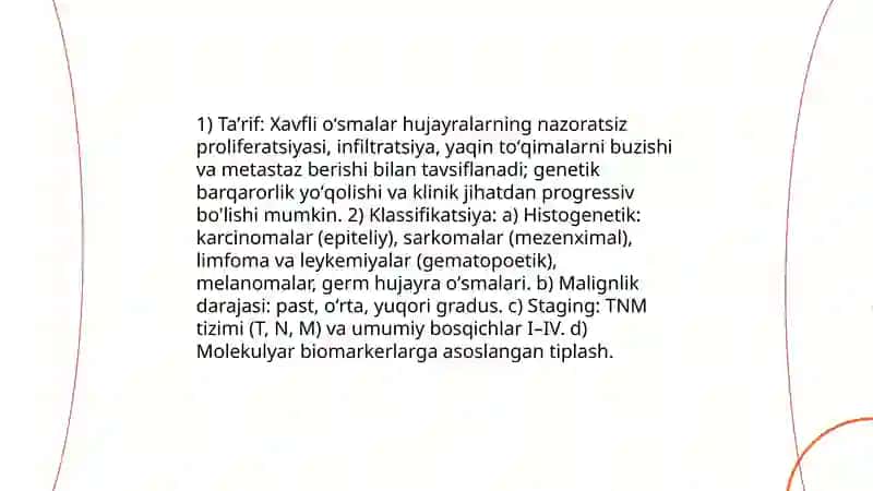 Xavfli oʻsmalar 3
