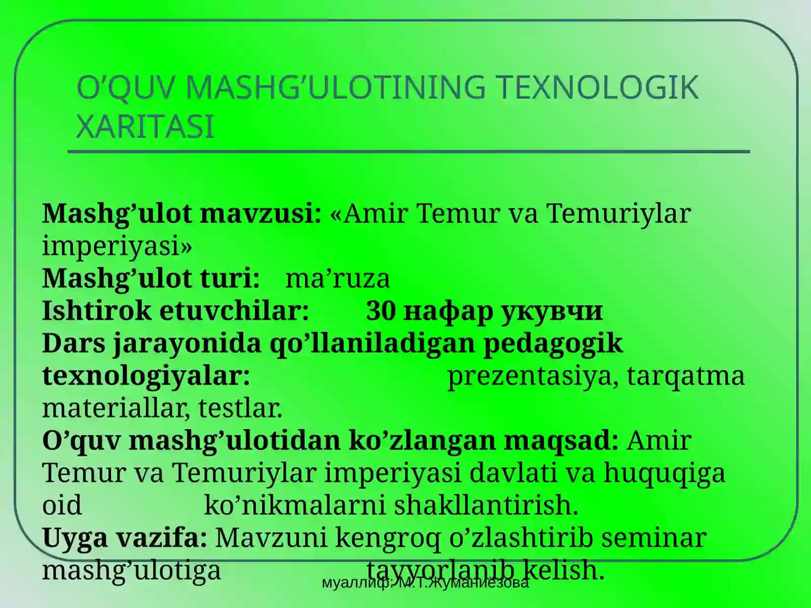Amir Temur va Temuriylar imperiyasi 3