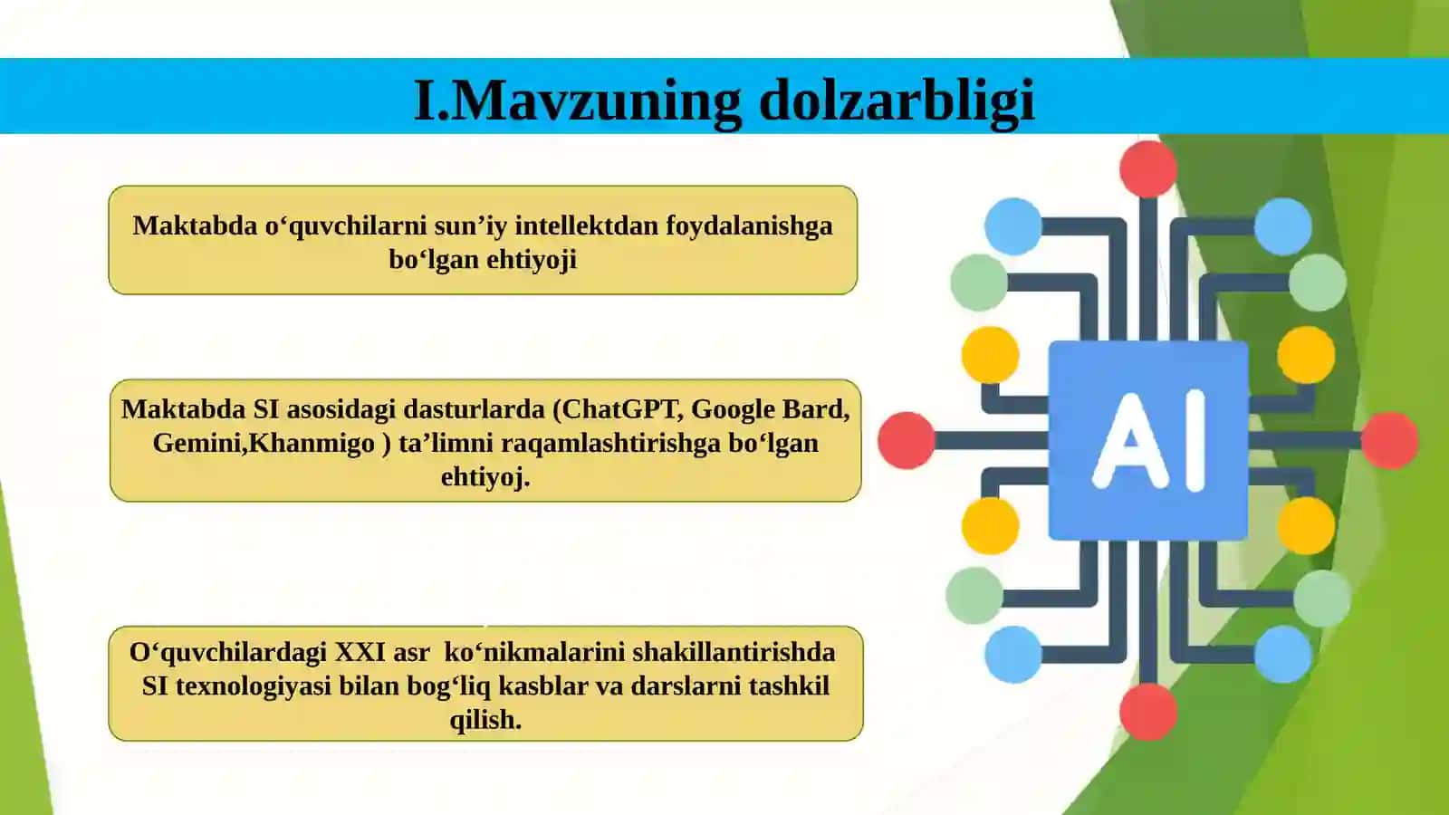 Maktabdas sun’iy intellektetikasini shakllantirish 3