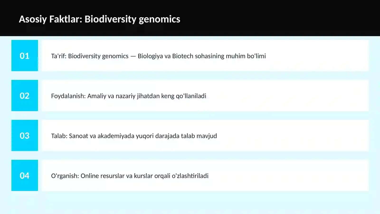 Biodiversity genomics 3