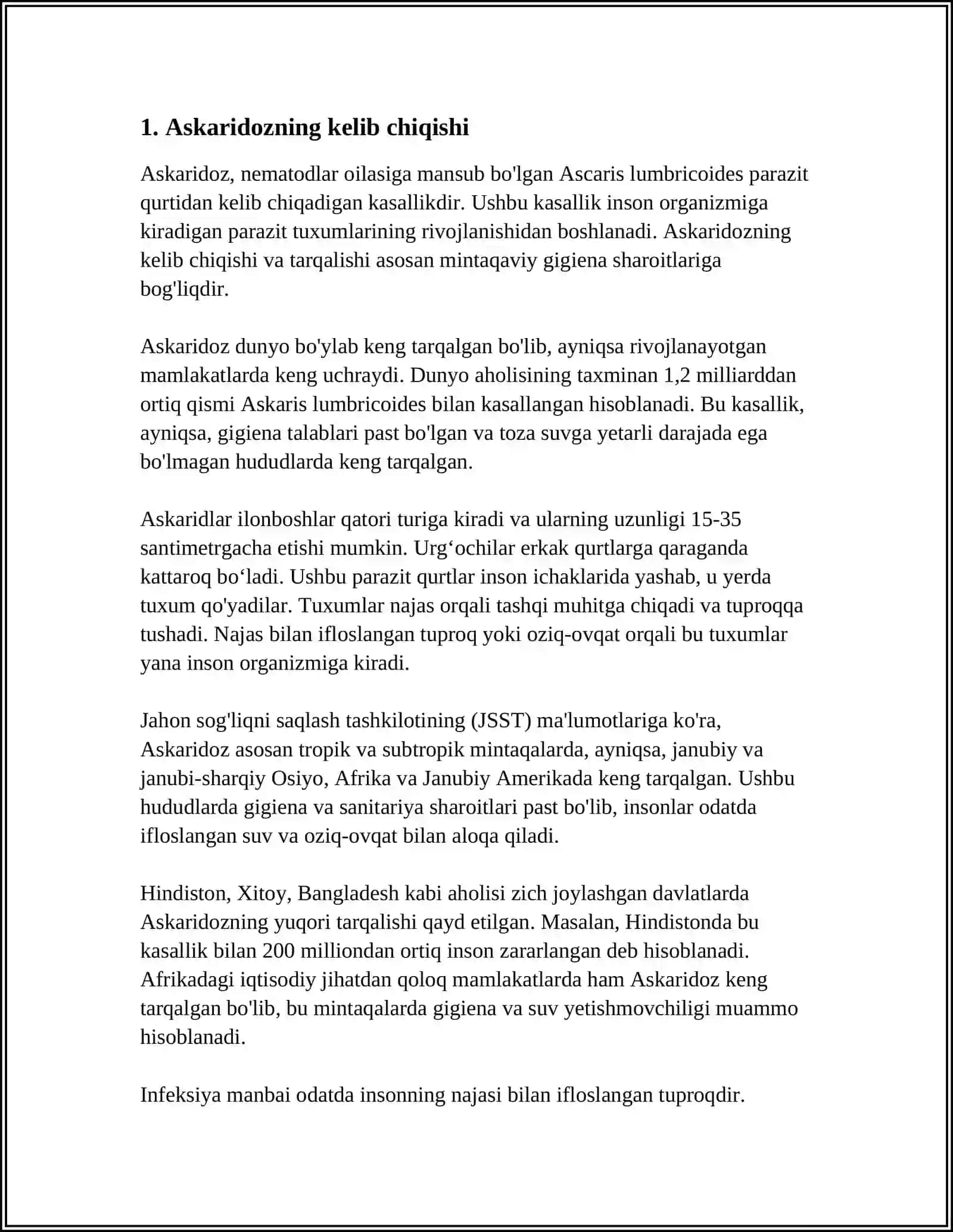 ASKARIDOZ 3