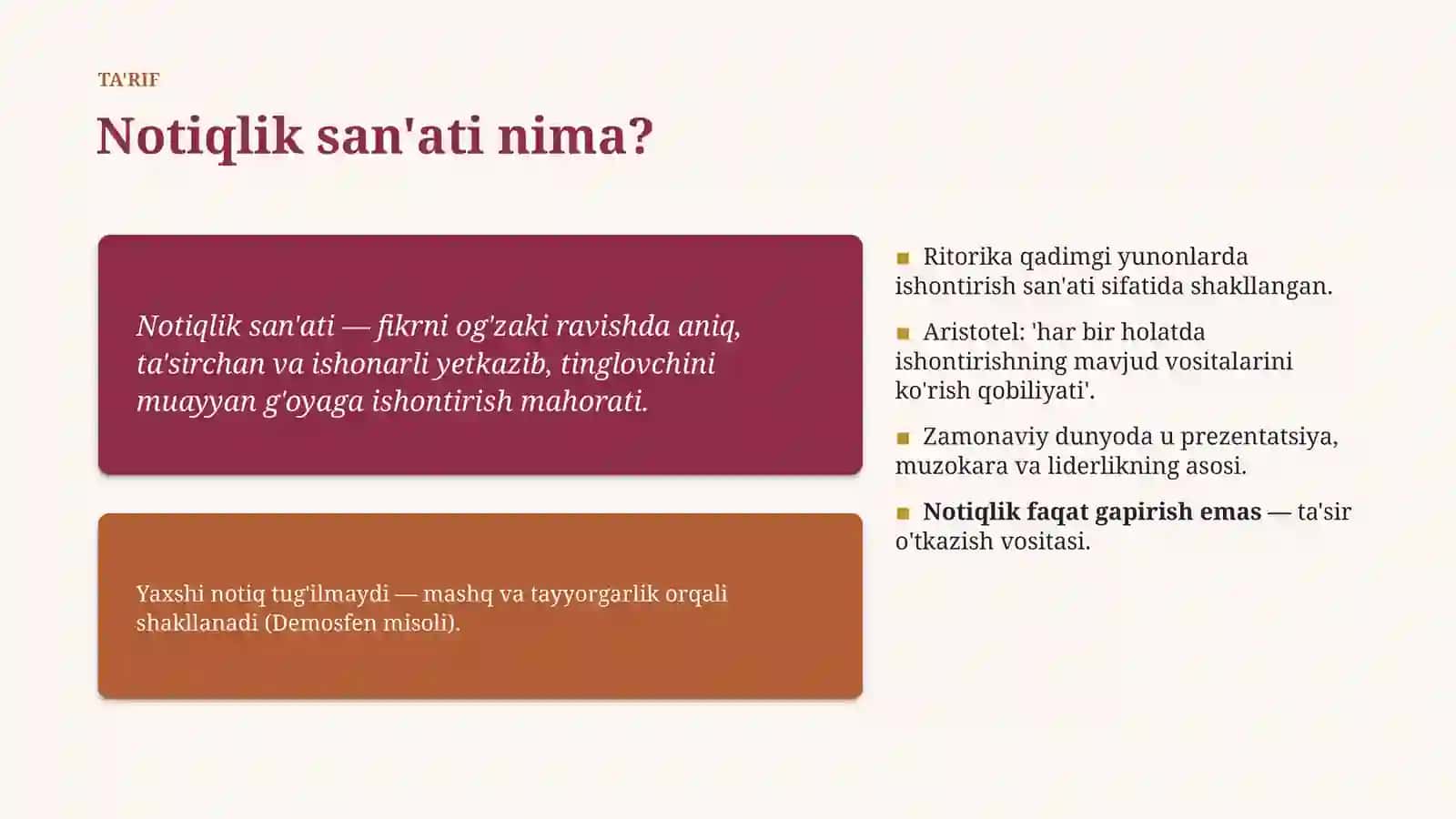Notiqlik San'ati 3