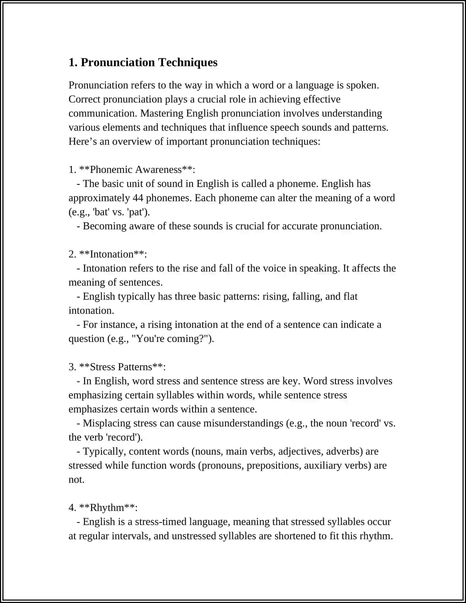 Pronunciation Techniques in English 3