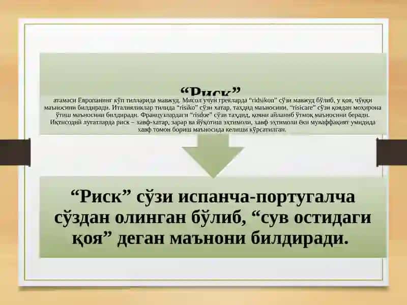 Молия ва рисклар 3