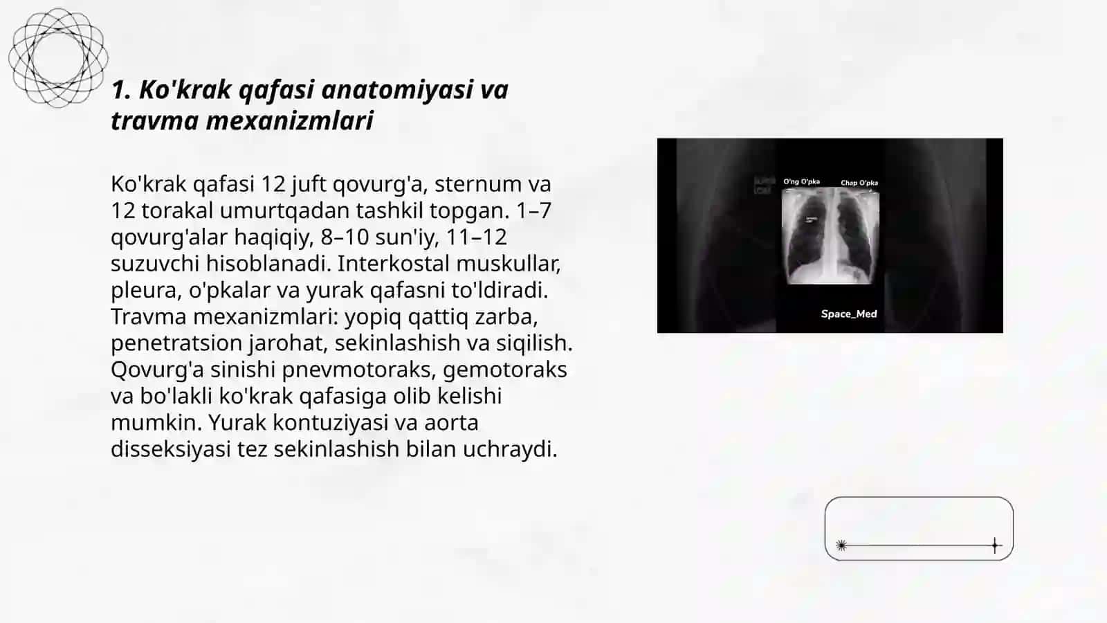 Ko'krak qafasi, qorin bo‘shligi va kichik tos azolari travmalari 3