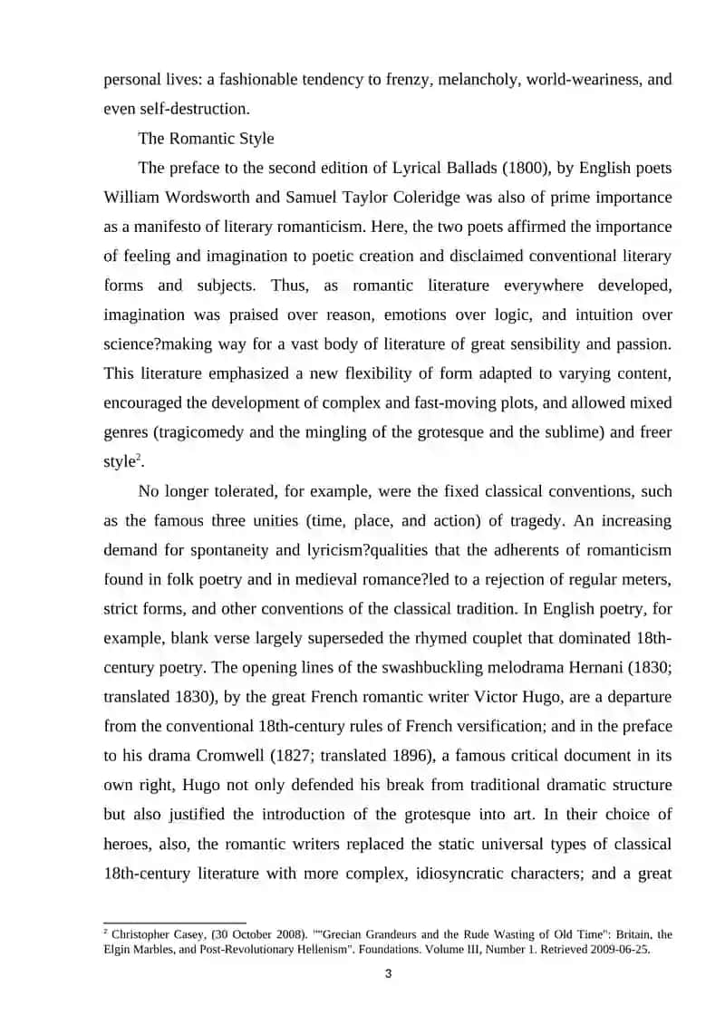 English Romanticism and Its Development 3