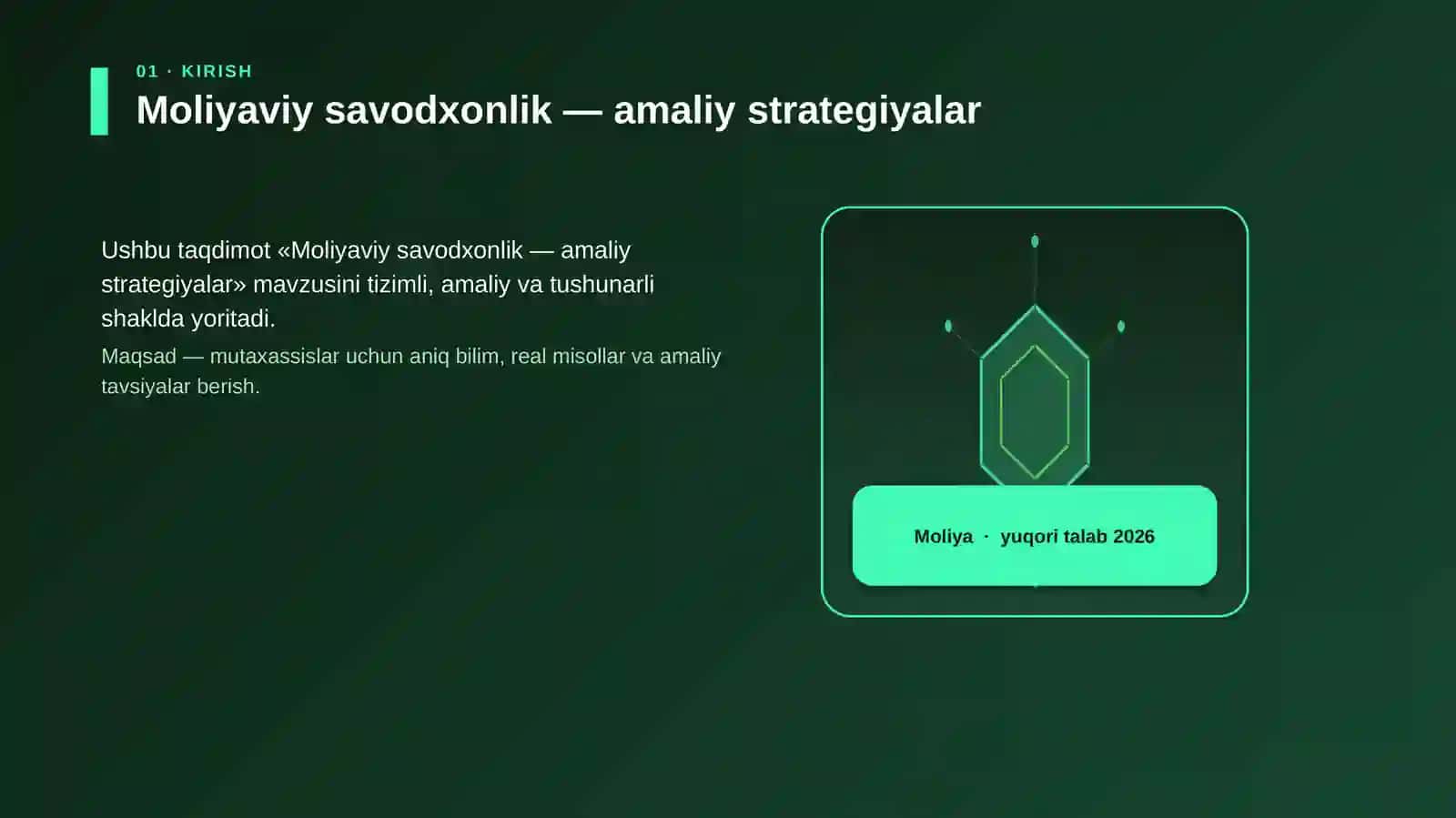 Moliyaviy savodxonlik — amaliy strategiyalar 3