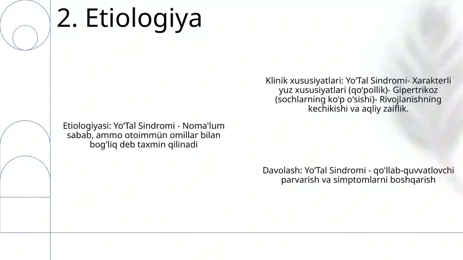 YoʻTal Sindromi 3