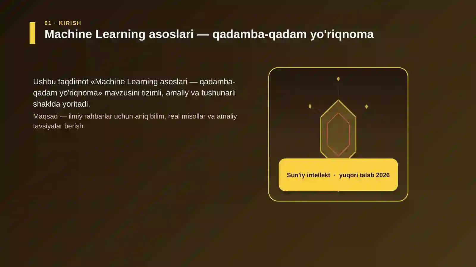 Machine Learning asoslari — qadamba-qadam yo'riqnoma 3