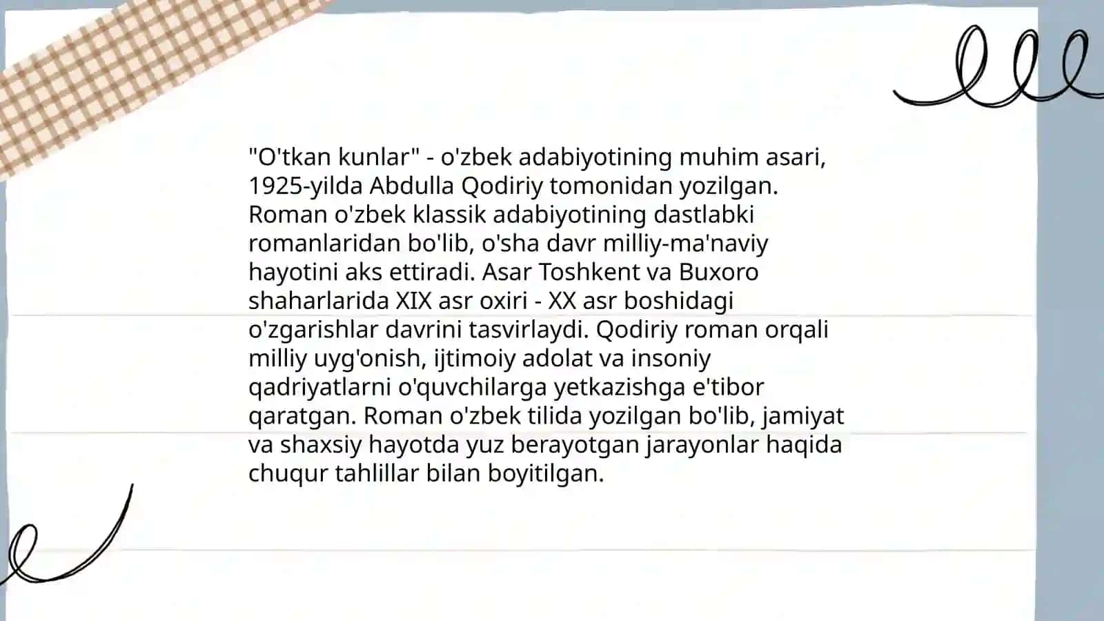 O'tkan kunlar 3
