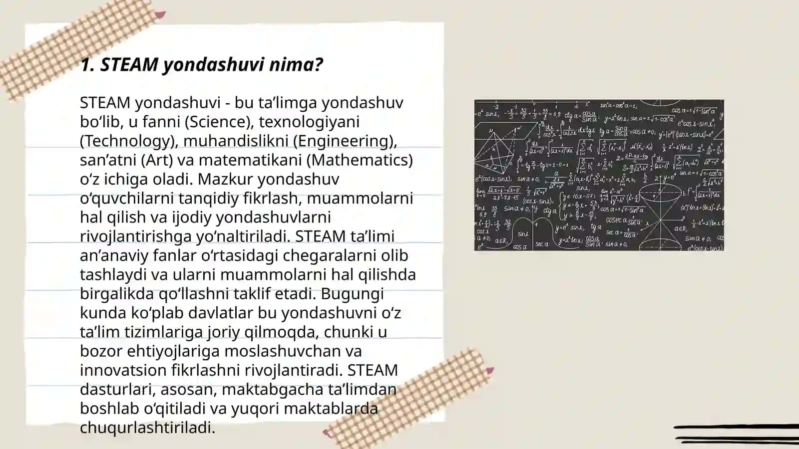 Matematikani o'qitishda STEAM yondashuvi 3