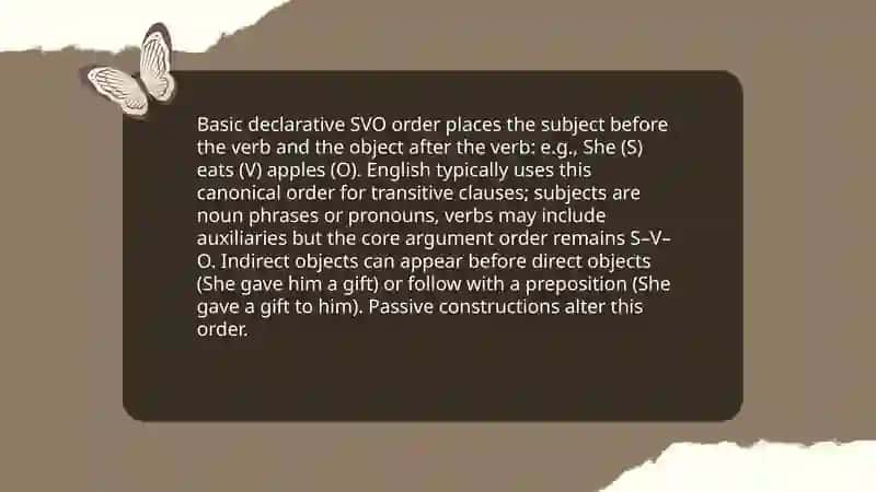 Word order 3