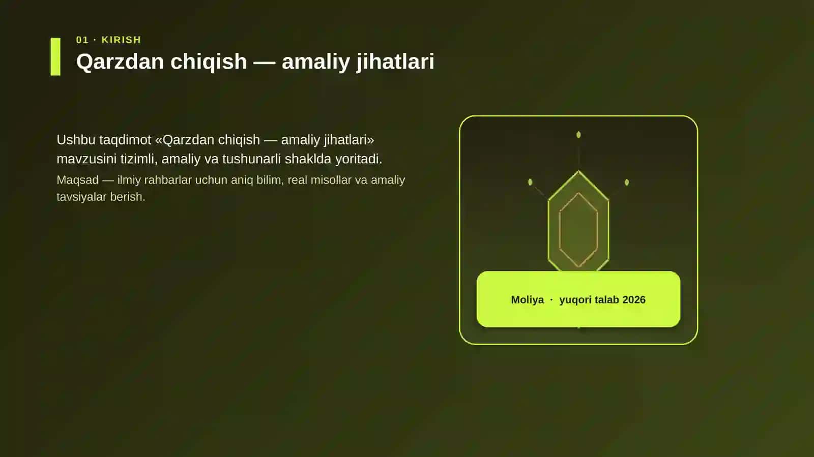 Qarzdan chiqish — amaliy jihatlari 3