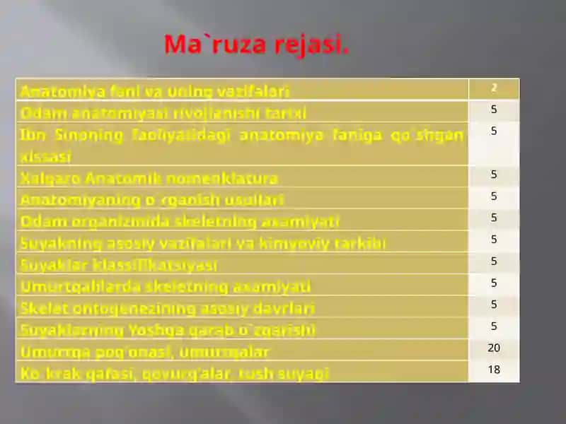 Anatomiya faniga kirish 3