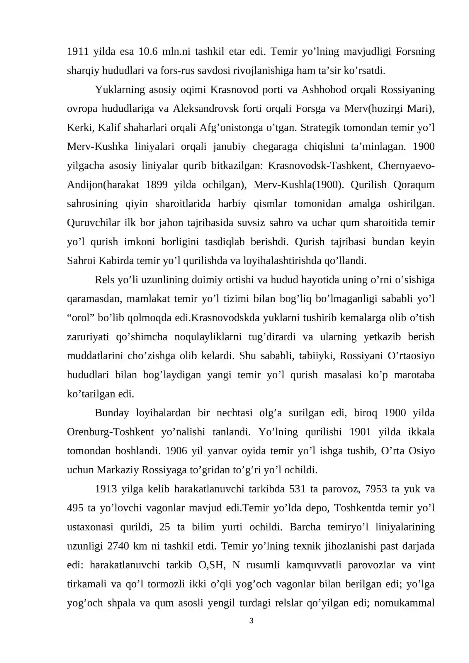 O'zbekiston temir yo'llari tarixi 3
