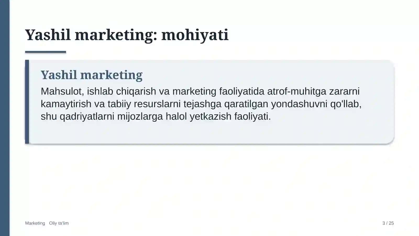 Keytering xizmatida yashil marketing 3