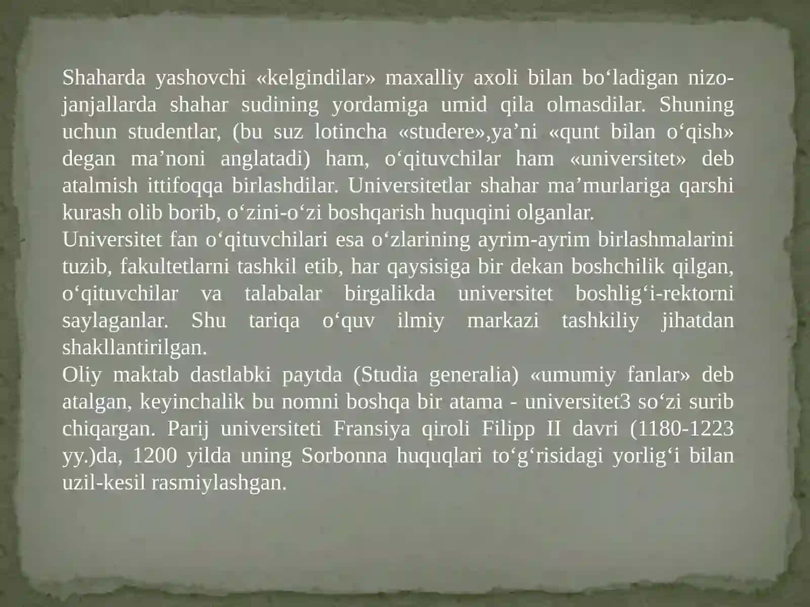 Rivojlangan o‘rta asrlar Yevropada ilm fan. 3